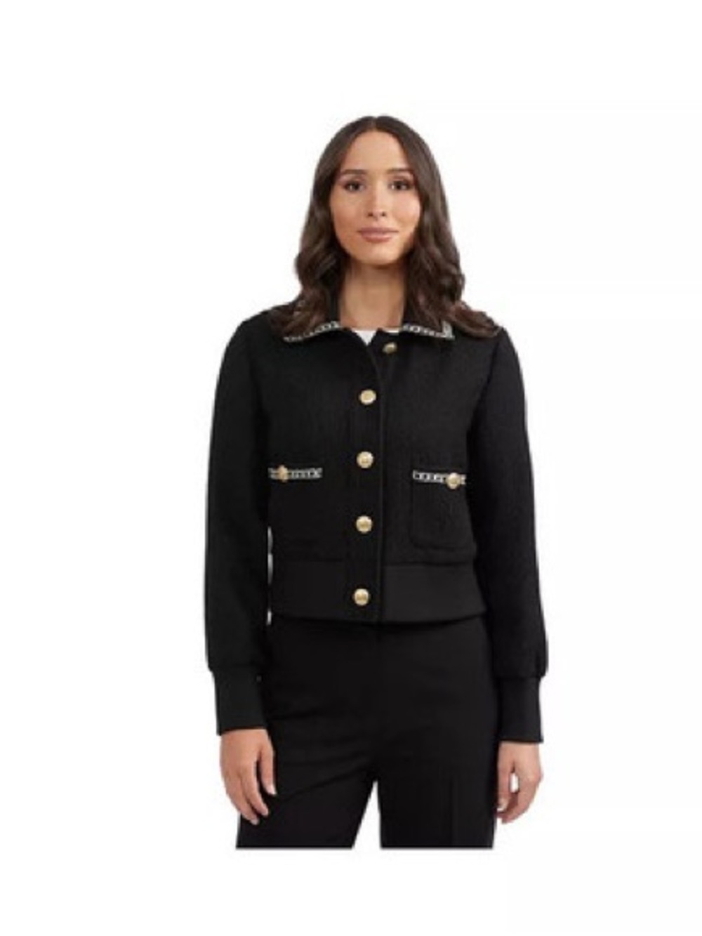 Ellen Tracy Black Boucle Blazer Size XS NWT